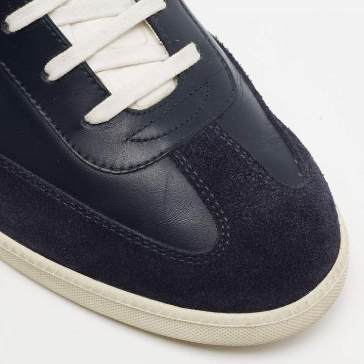 Pre Owned Dior Navy Blue Suede And Leather B01 Lace Up Sneakers Size 42