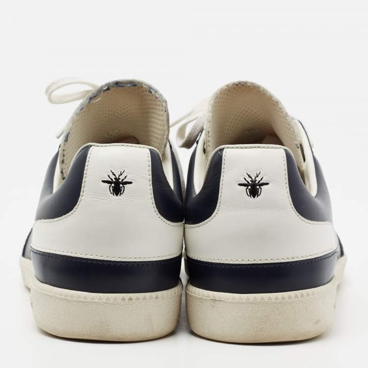 Pre Owned Dior Navy Blue Suede And Leather B01 Lace Up Sneakers Size 42