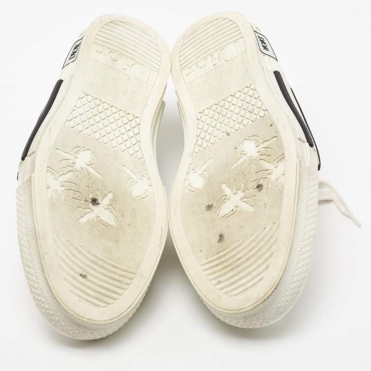 Pre Owned Dior White Mesh And PVC B23 Low Top Sneakers Size 43