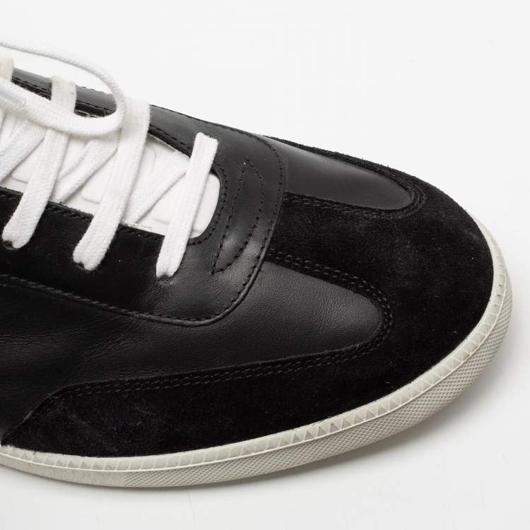 Pre Owned Dior Black/White Leather And Suede B01 Sneakers Size 43