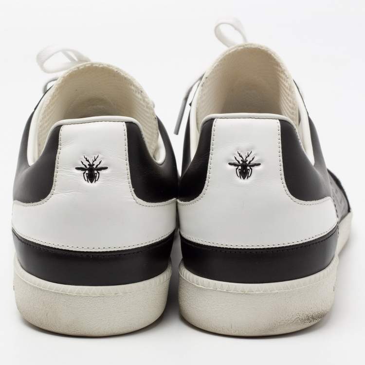 Pre Owned Dior Black/White Leather And Suede B01 Sneakers Size 43