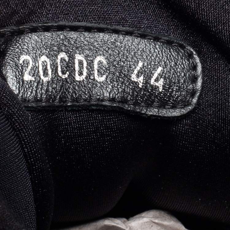Pre Owned Dior Black Knit Fabric and Neoprene B25 Slip On Sneakers Size 44