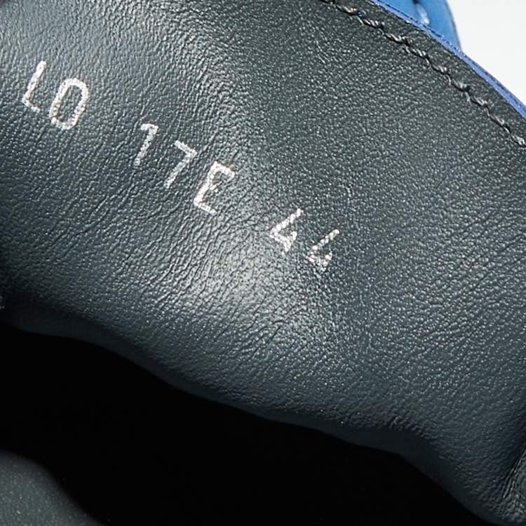 Pre Owned Dior Blue Nubuck Leather Slip On Loafers Size 44