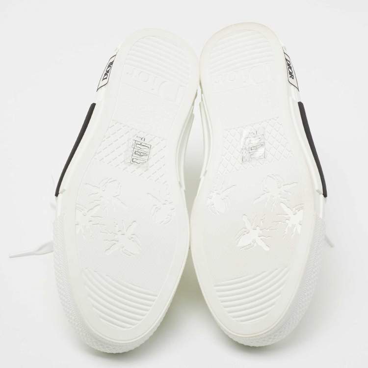 Pre Owned Dior White PVC And Mesh B23 High Top Sneakers Size 39