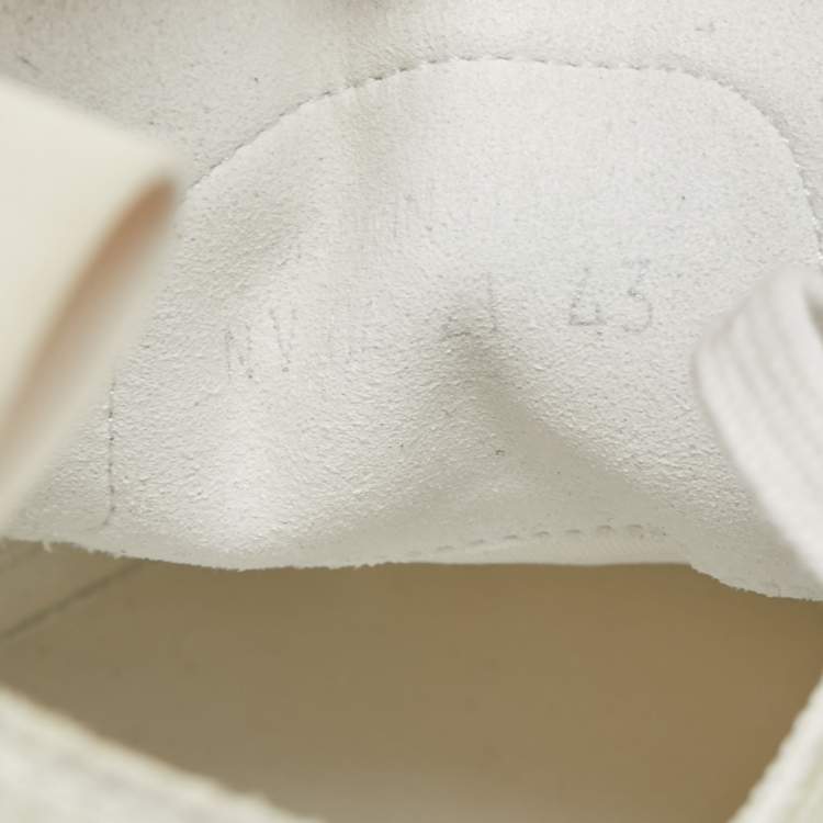Pre Owned Dior White Oblique Mesh and Rubber B23 Low Top Sneakers Size 43