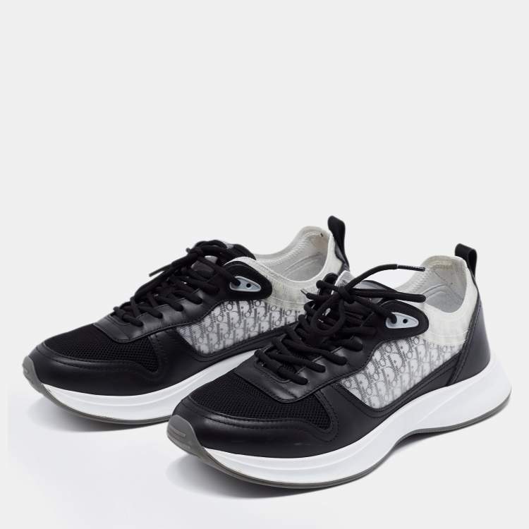 Dior, Grey, black and blue lace B22 sneakers - Unique Designer Pieces