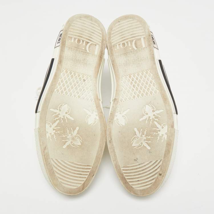 Pre Owned Dior White PVC and Mesh B23 High Top Sneakers Size 43
