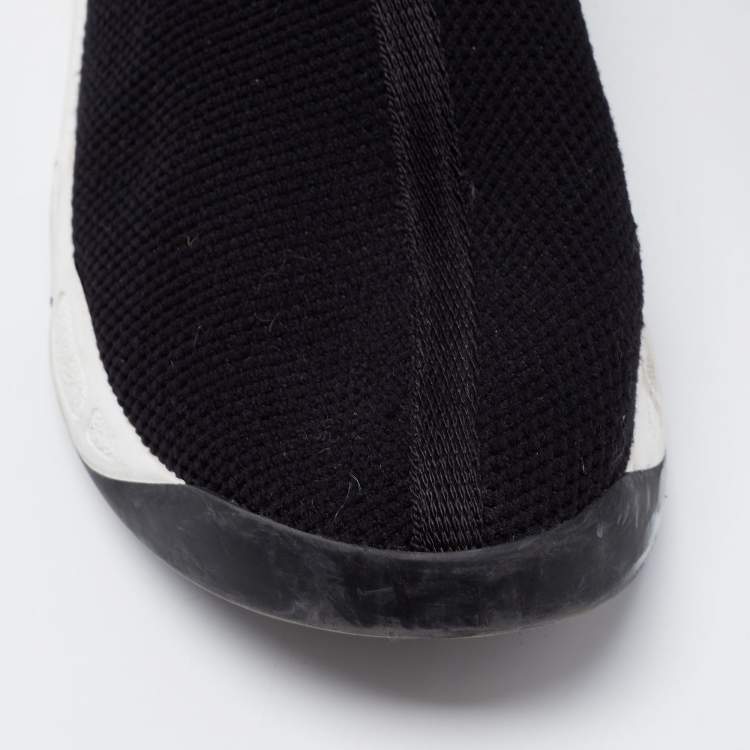 Pre Owned Christian Dior Black Knit Fabric Sock Sneakers Size 40