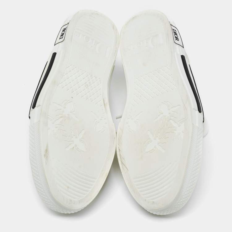 Pre Owned Dior White Oblique Mesh and Rubber B23 Low Top Sneakers Size 39