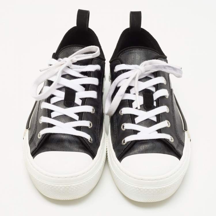 Pre Owned Dior Black Canvas Walk'n'Dior Low Top Sneakers Size 42