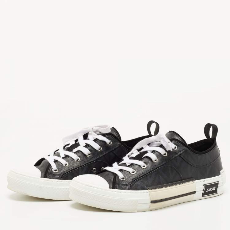 Pre Owned Dior Black Canvas Walk'n'Dior Low Top Sneakers Size 42