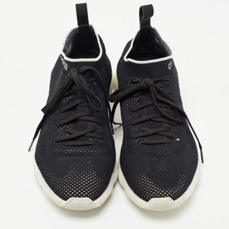 Pre Owned Dior Black Knit Fabric Homme B21 Sneakers Size 41