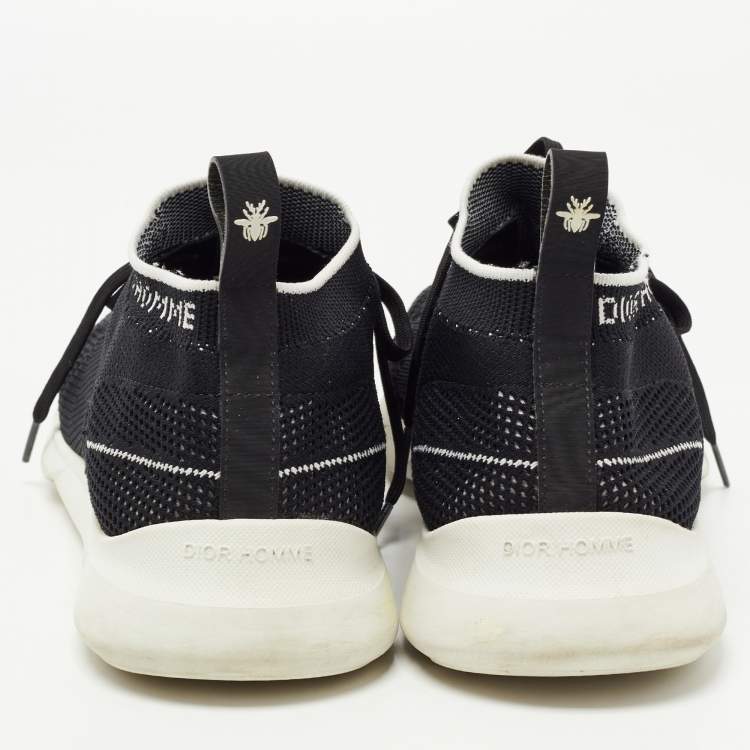 Pre Owned Dior Black Knit Fabric Homme B21 Sneakers Size 41
