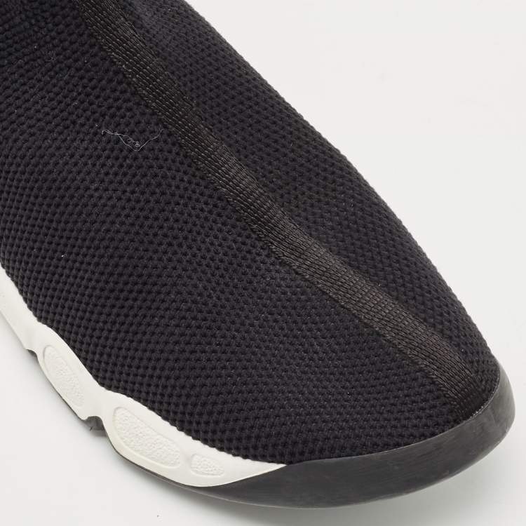 Pre Owned Dior Black Knit Fabric Sock High Top Sneakers Size 39