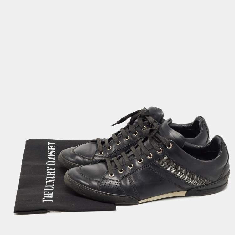 Pre Owned Dior Homme Black Leather Low Top Sneakers Size 44