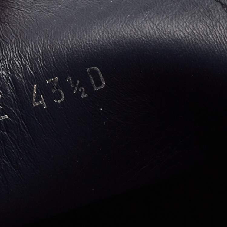 Pre Owned Dior Navy Blue Leather Slip On Loafers Size 43.5