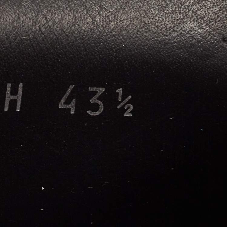 Pre Owned Dior Black Leather Slip On Loafers Size 43.5
