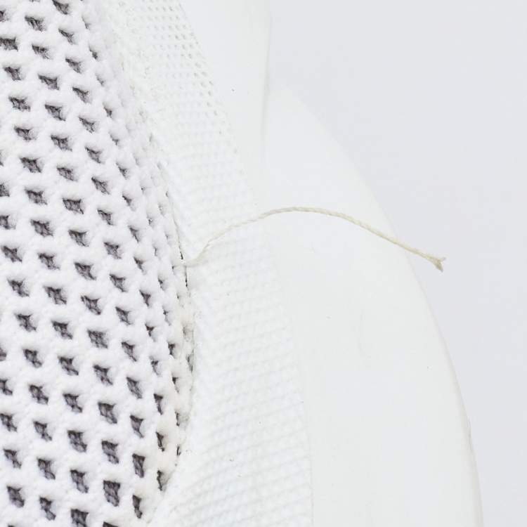 Pre Owned Dior White/Grey Knit Fabric B21 Socks Low Top Sneakers Size 42