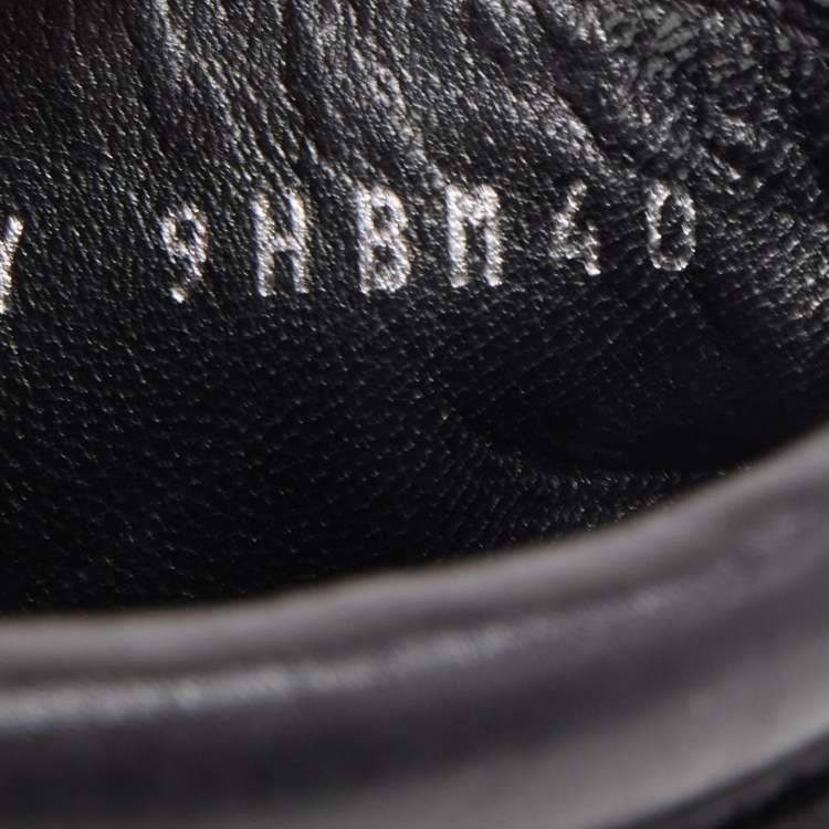 Pre Owned Dior Black Leather Ankle Boots Size 40 