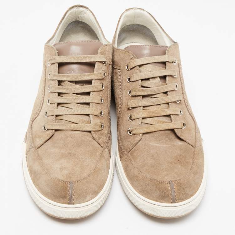 Pre Owned Dior Brown Suede Low Top Sneakers Size 42