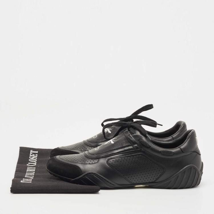 Pre Owned Dior Black Leather and Suede Low Top Sneakers Size 40