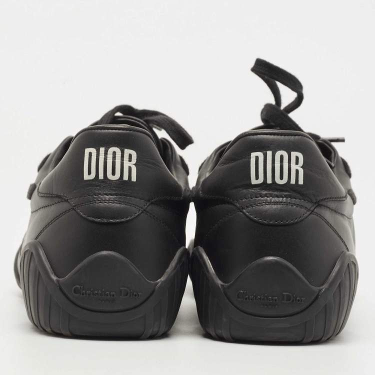 Pre Owned Dior Black Leather and Suede Low Top Sneakers Size 40