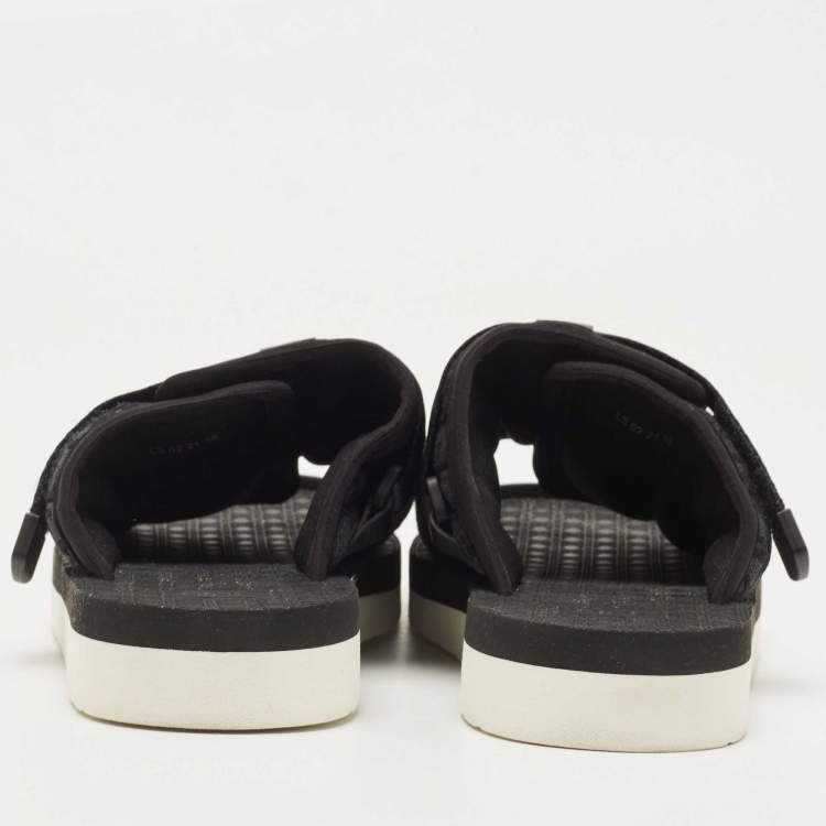 Pre Owned Dior Black Canvas and Leather Alpha Sandals Size 39