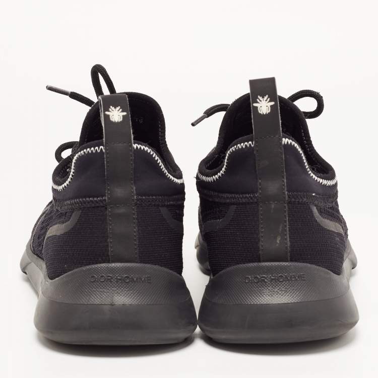 Pre Owned Dior Black Knit Fabric B21 Neo Sneakers Size 43