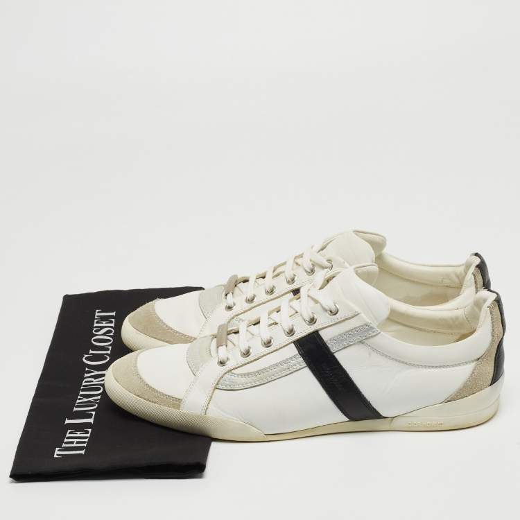 Pre Owned Dior Homme Tricolor Leather and Suede Low Top Sneakers Size 42