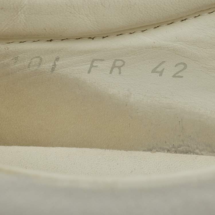 Pre Owned Dior Homme Tricolor Leather and Suede Low Top Sneakers Size 42