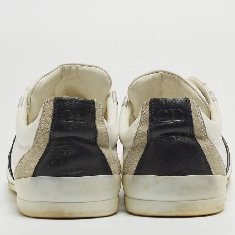 Pre Owned Dior Homme Tricolor Leather and Suede Low Top Sneakers Size 42