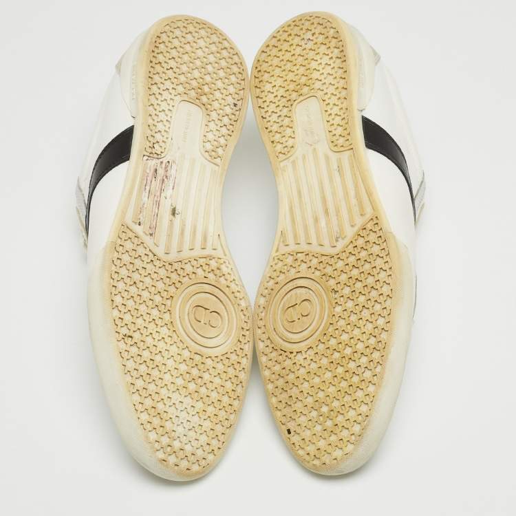 Pre Owned Dior Homme Tricolor Leather and Suede Low Top Sneakers Size 42