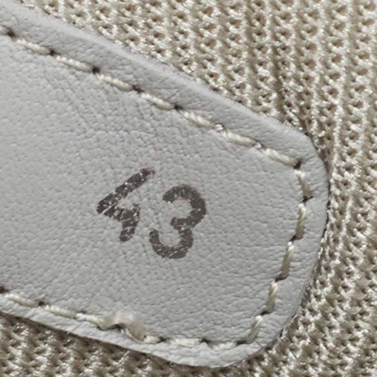 Pre Owned Dior Blue/White Leather and Oblique Canvas B27 Sneakers Size 43