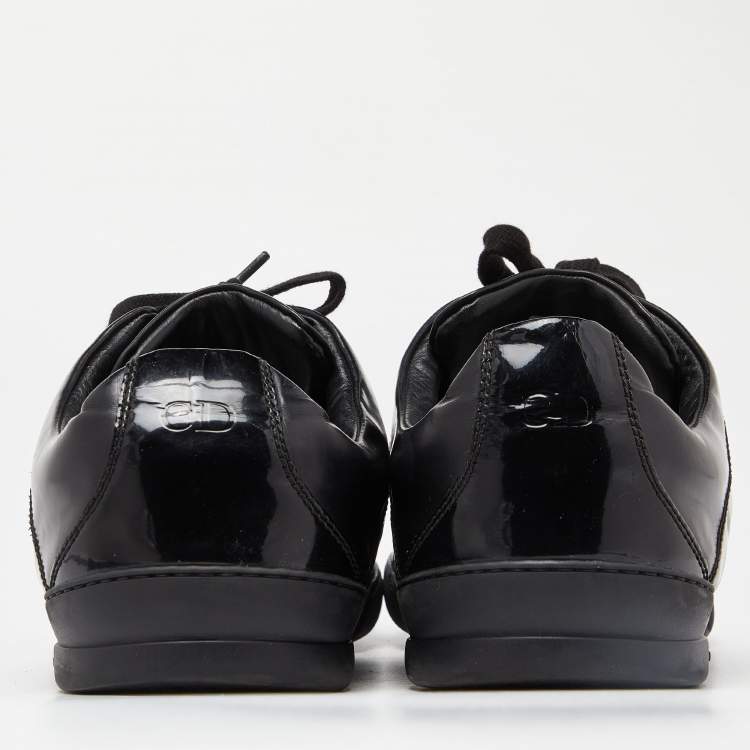 Pre Owned Dior Black Leather Homme Low Top Sneakers Size 43