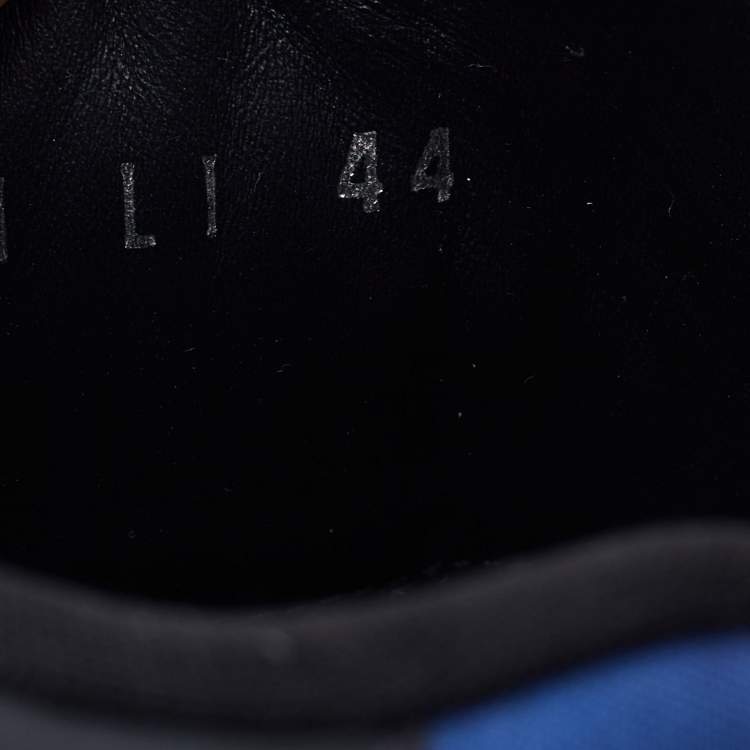 Pre Owned Dior Blue/Black Satin B17 Sneakers Size 44