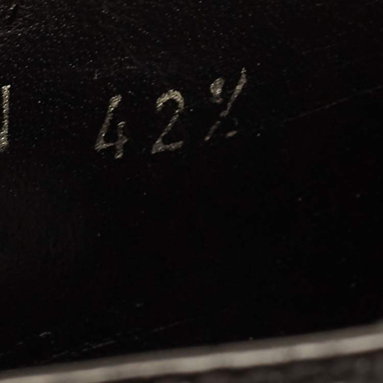 Pre Owned Dior Black Patent Slip On Loafers Size 42.5