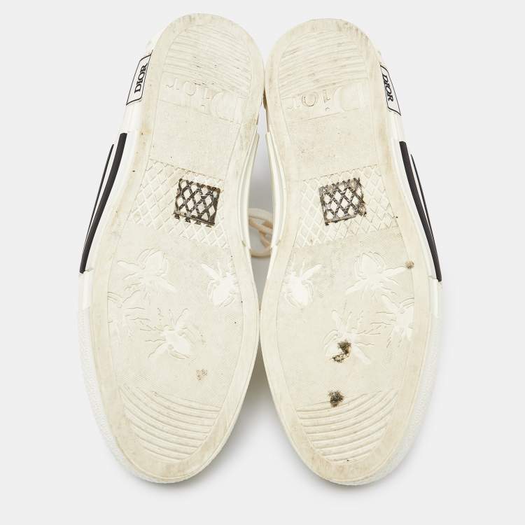 Pre Owned Dior Off White Oblique Mesh and Rubber B23 Sneakers Size 43