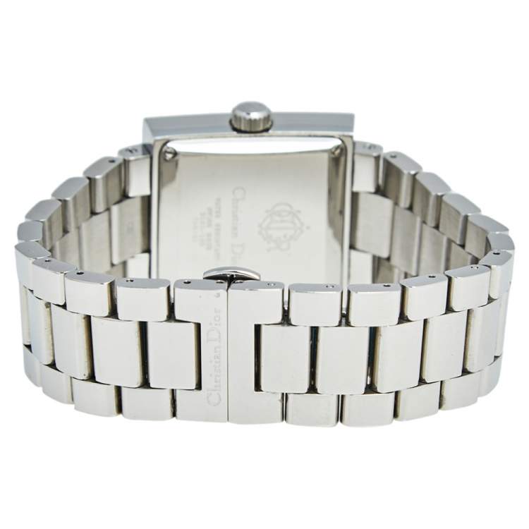 Pre Owned Christian Dior Silver Stainless Steel Riva UAE NOS D101100 Men's Wristwatch 31 mm