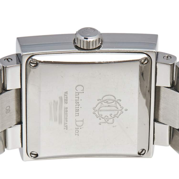 Pre Owned Christian Dior Silver Stainless Steel Riva UAE NOS D101100 Men's Wristwatch 31 mm