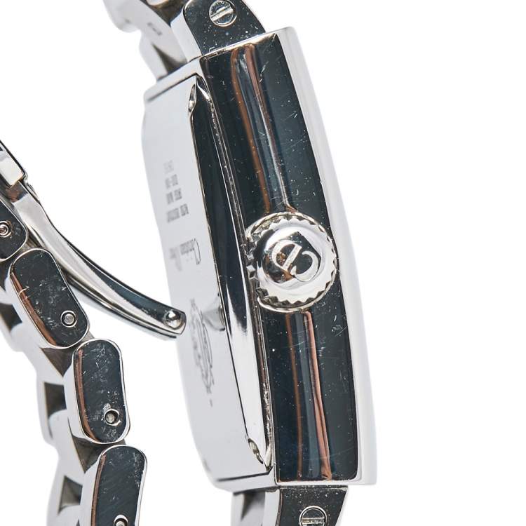 Pre Owned Christian Dior Silver Stainless Steel Riva UAE NOS D101100 Men's Wristwatch 31 mm