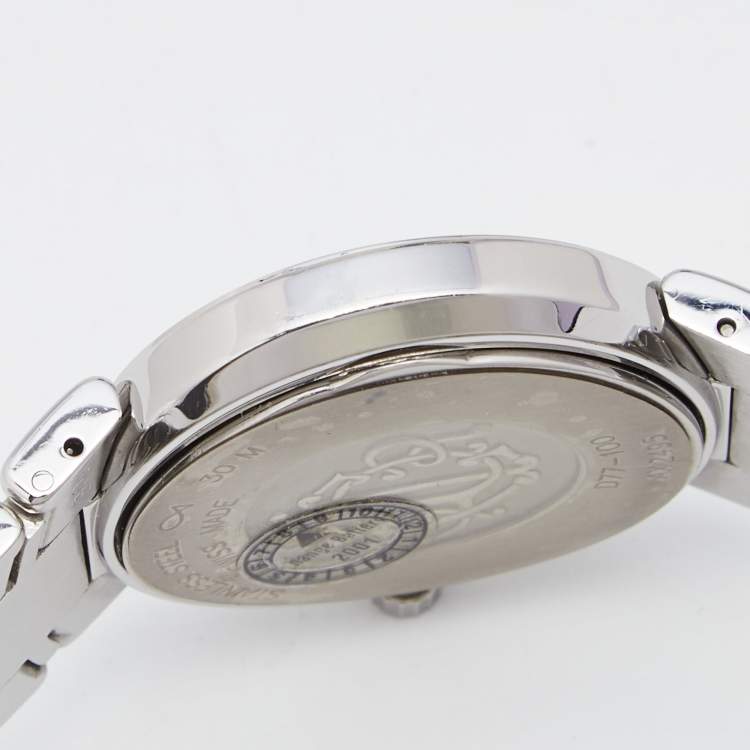 Pre Owned Christian Dior Black Stainless Steel D77-100 Men's Wristwatch 35 mm