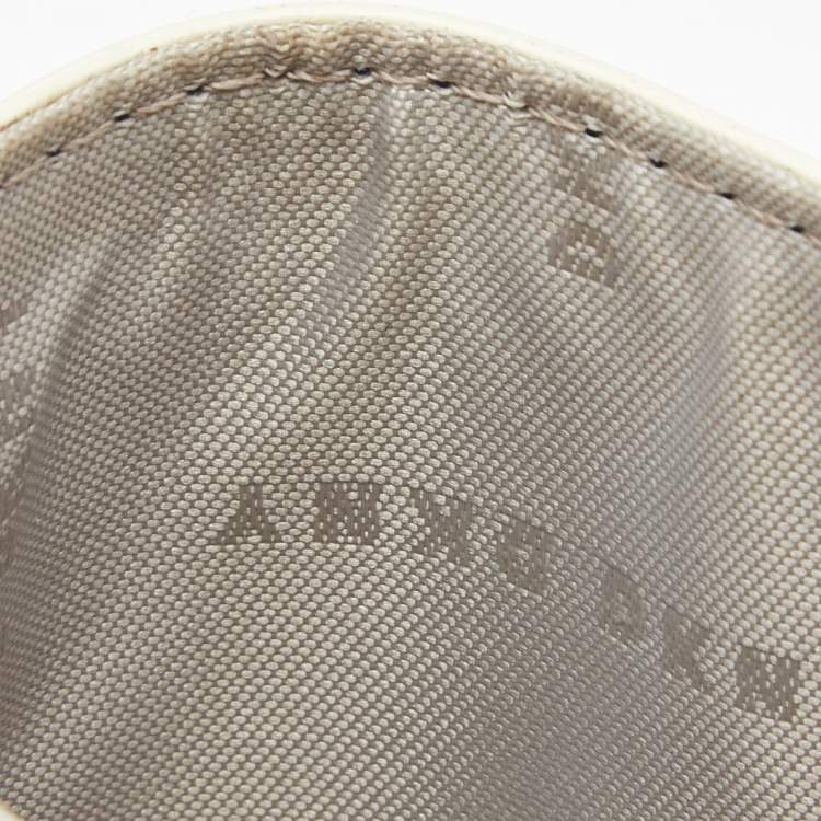 Pre Owned DKNY Blue Leather Logo Card Holder