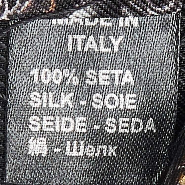 Pre Owned Dolce & Gabbana Black Key Print Silk Classic Tie