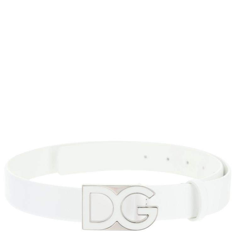 dolce and gabbana belt white