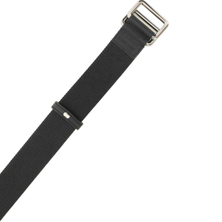 Pre Owned Dolce & Gabbana Black/Grey Branded tape Belt Size CM 100