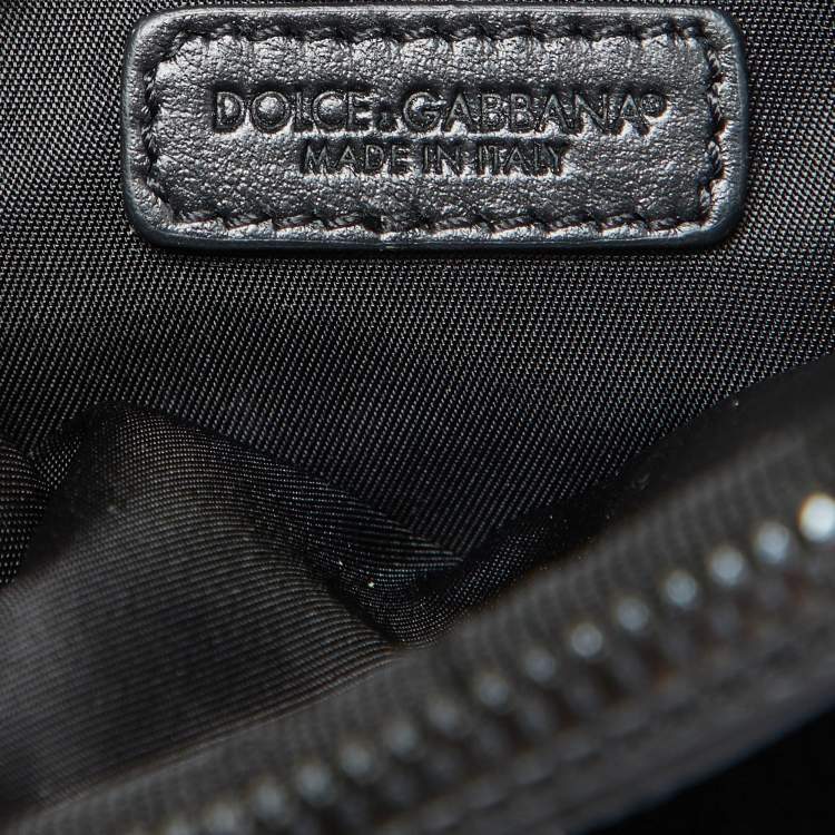 Pre Owned Dolce & Gabbana Black Nylon Logo Crossbody Bag