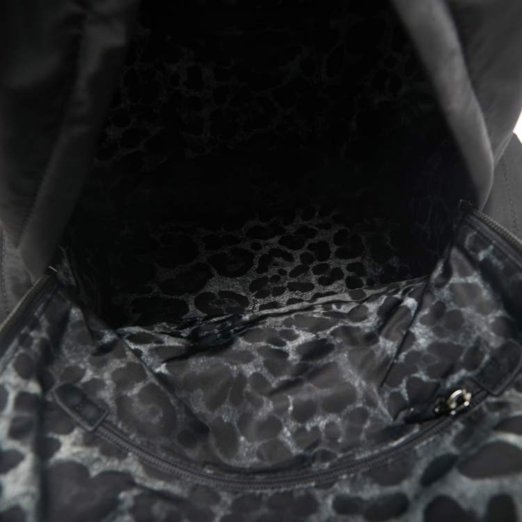 Pre Owned Dolce & Gabbana Black Nylon Logo Plaque Backpack