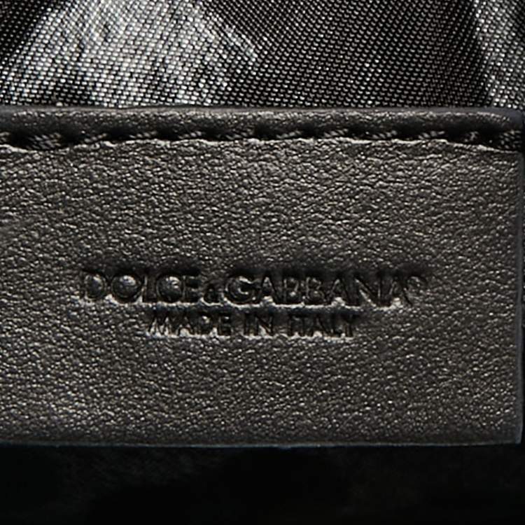 Pre Owned Dolce & Gabbana Black Nylon Logo Plaque Backpack