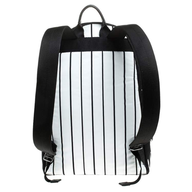 Pre Owned Dolce & Gabbana Black/White Royal King Print Backpack