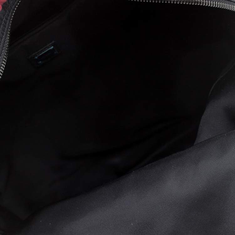 Pre Owned Dolce & Gabbana Black/White Royal King Print Backpack